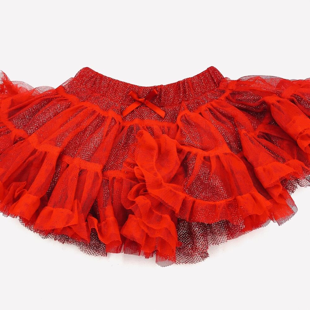 Red Sparkle Boutique Baby Ruffle Skirt. Tutu Size 12mos